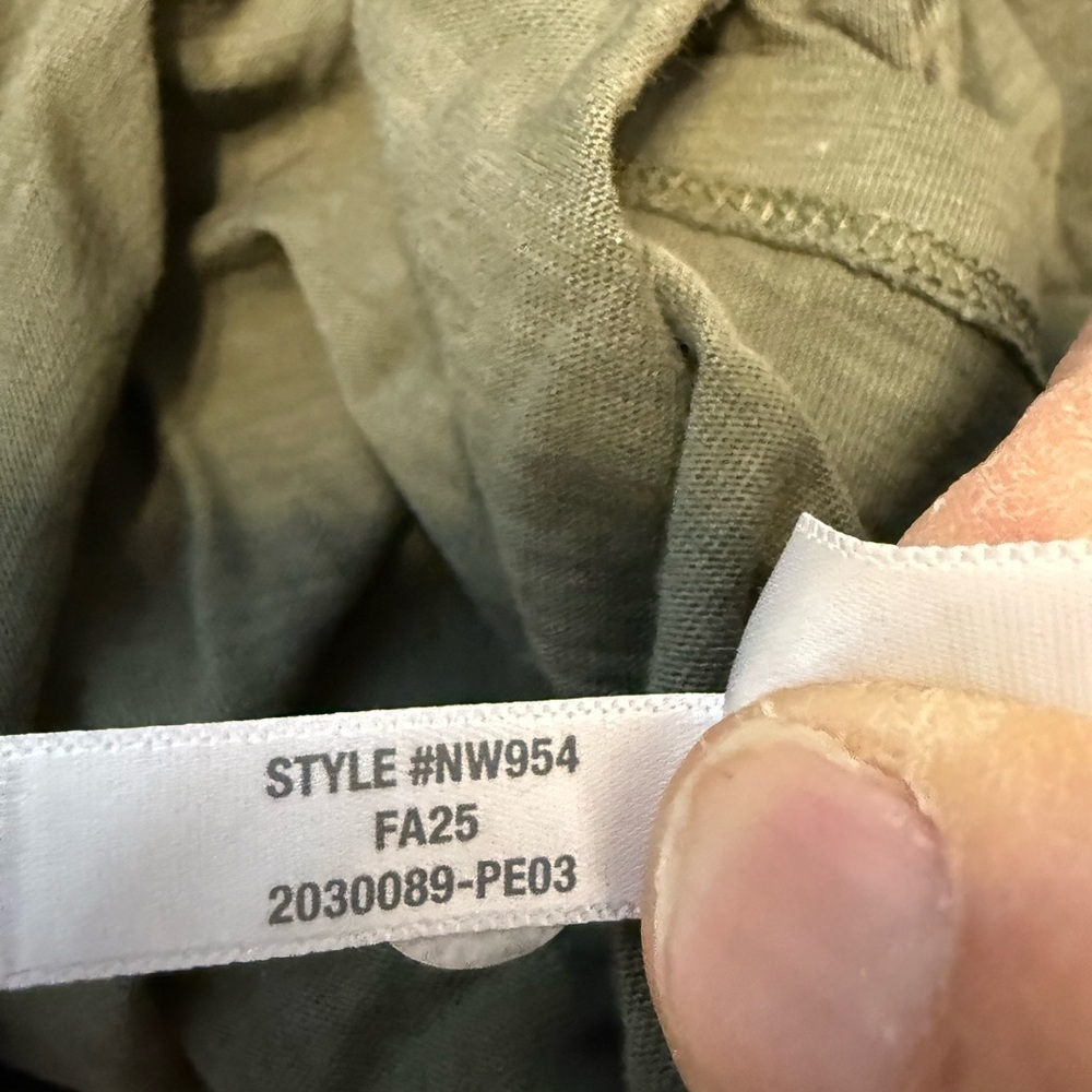 Madewell Women’s Side Ruched Tee Shirt in Slub Pima Cotton NWT S Green - Picture 7 of 9